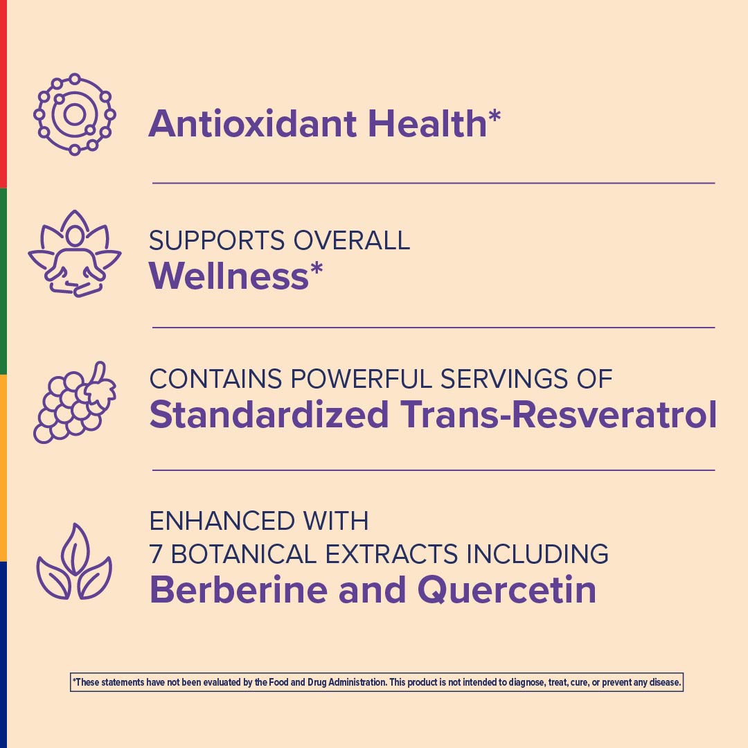 ResveraPLUS® with Blueberry Extract, 30 Vegetarian Capsules