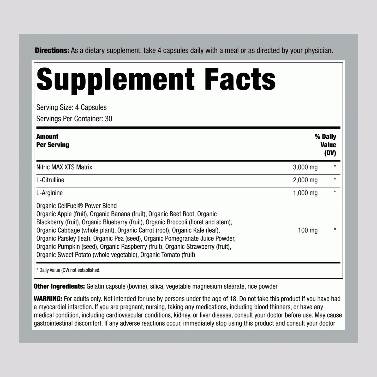 Nitric MAX XTS, 120 Capsules