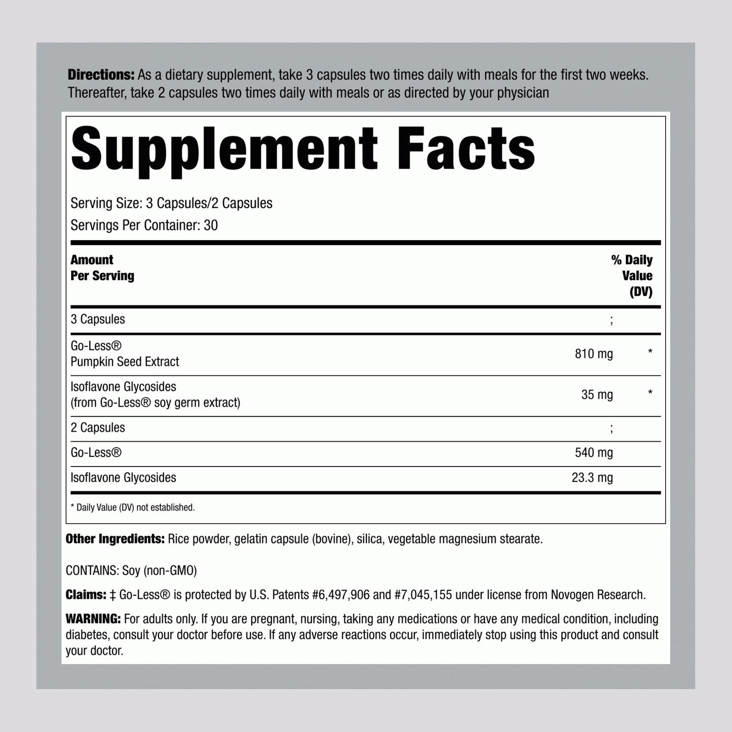 Formule BladderControl360™, 60 Capsules
