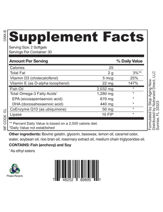 Huile de Poisson Super Pure Omega XTS®, 60 Gélules