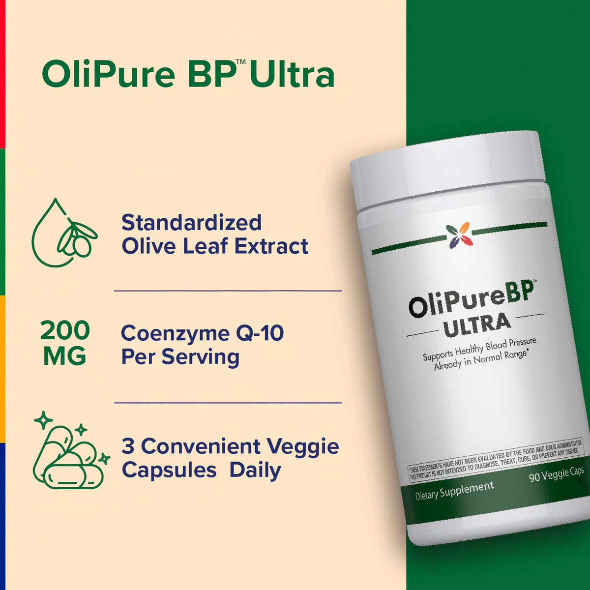 OliPure BP™ ULTRA con CoQ10, 60 Cápsulas Vegetarianas