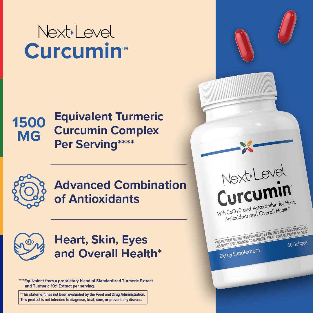 NextLevel Curcumin™ Complexo + CoQ10, 60 Cápsulas Gelatinosas