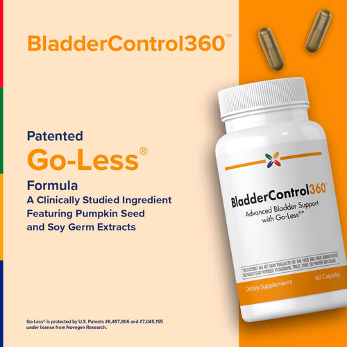 View 4 BladderControl360 Advanced Support with Go-Less, 60 capsules, provides bladder health with natural ingredients in a 60-count bottle.