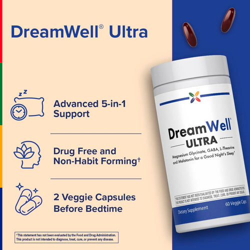 View 3 DreamWell® ULTRA with GABA, 30 Vegetarian Capsules