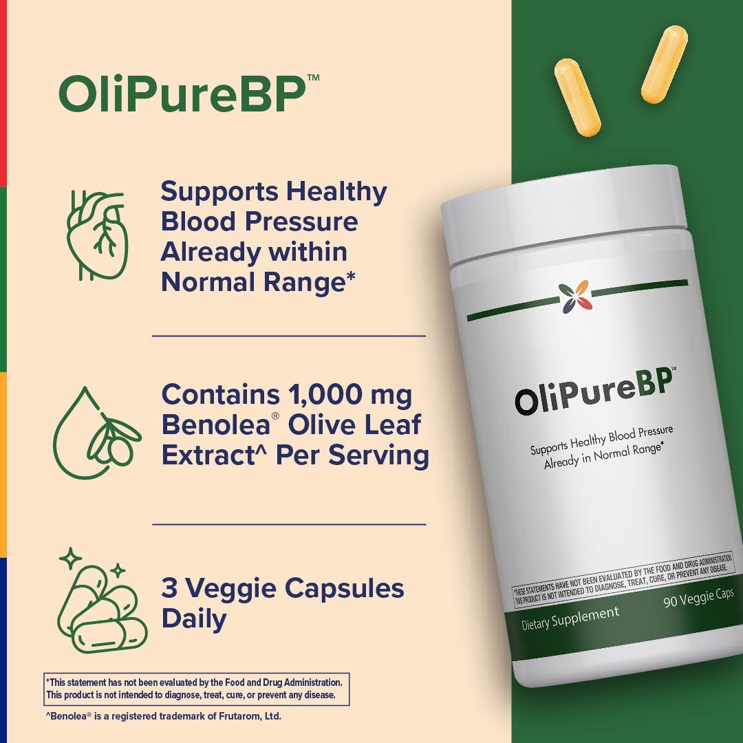 OliPure BP™ Support de la Tension Artérielle, 60 Capsules Végétariennes