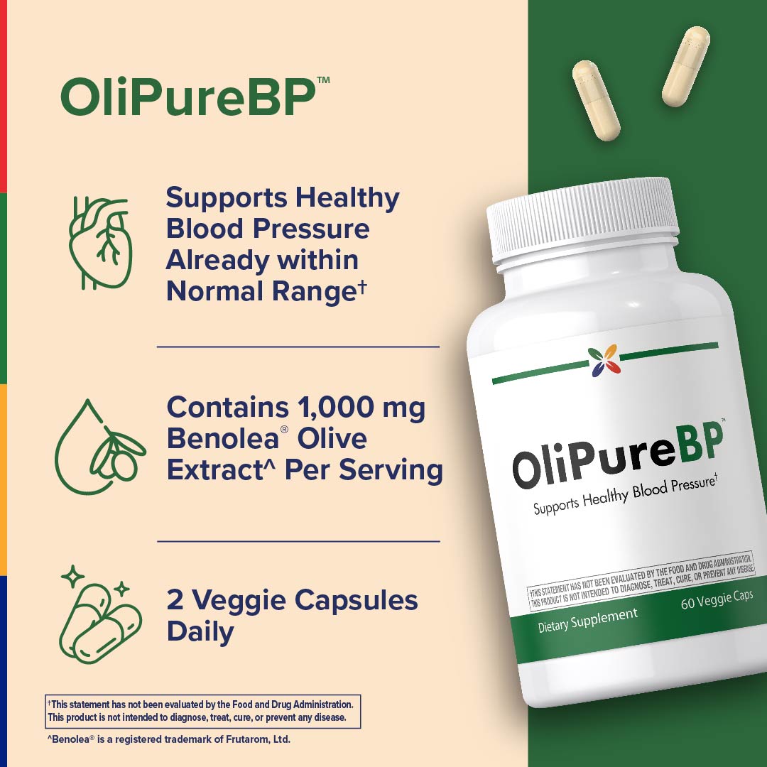 OliPure BP™ Blood Pressure Support, 60 Vegetarian Capsules
