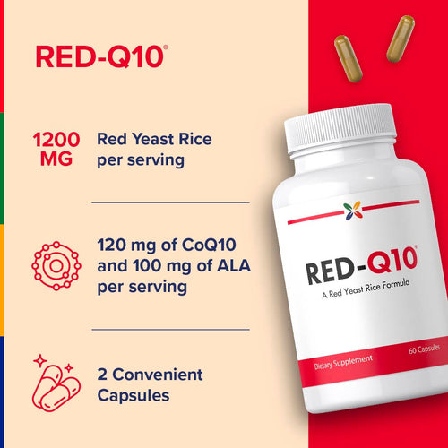 View 4 RED-Q10® Arroz de Levadura Roja Orgánico, 60 Cápsulas Vegetales