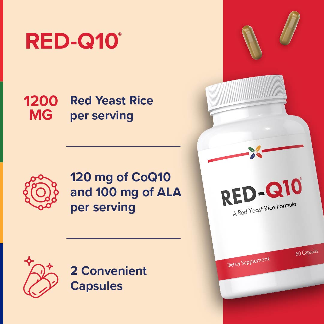 RED-Q10® Arroz Vermelho Orgânico, 60 Cápsulas Vegetarianas