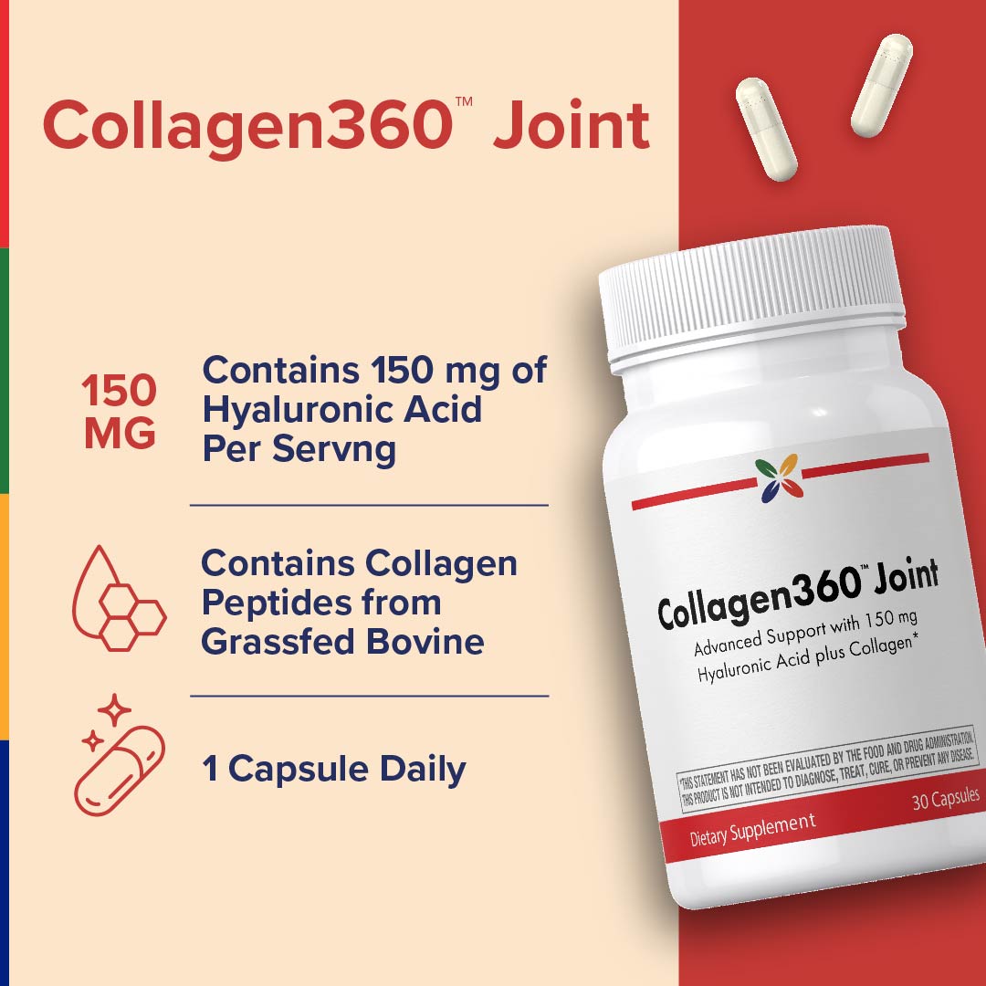 Collagene360™ Articolazioni con UC-II® + Acido Ialuronico, 30 Capsule Vegetali