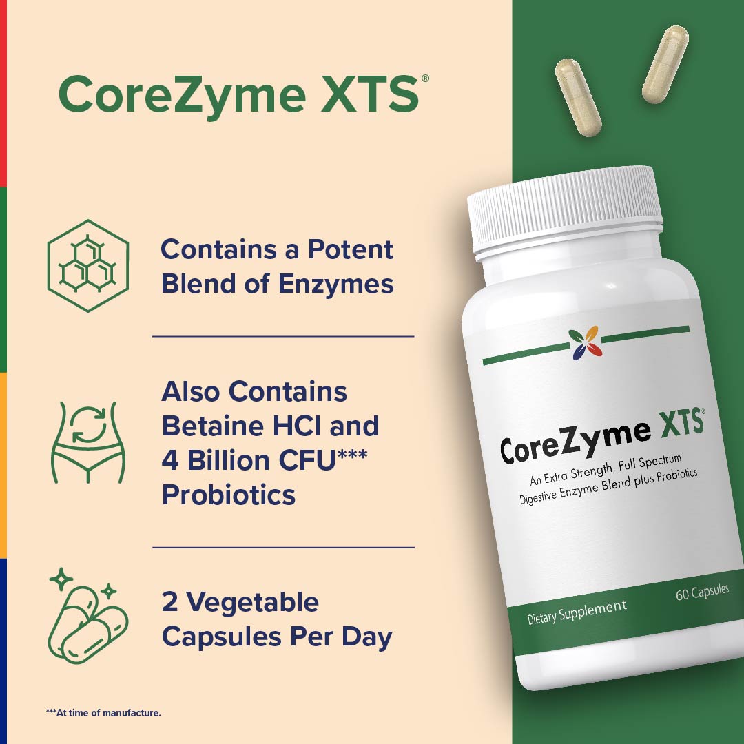 Enzimas Digestivas CoreZyme XTS®, 60 Cápsulas