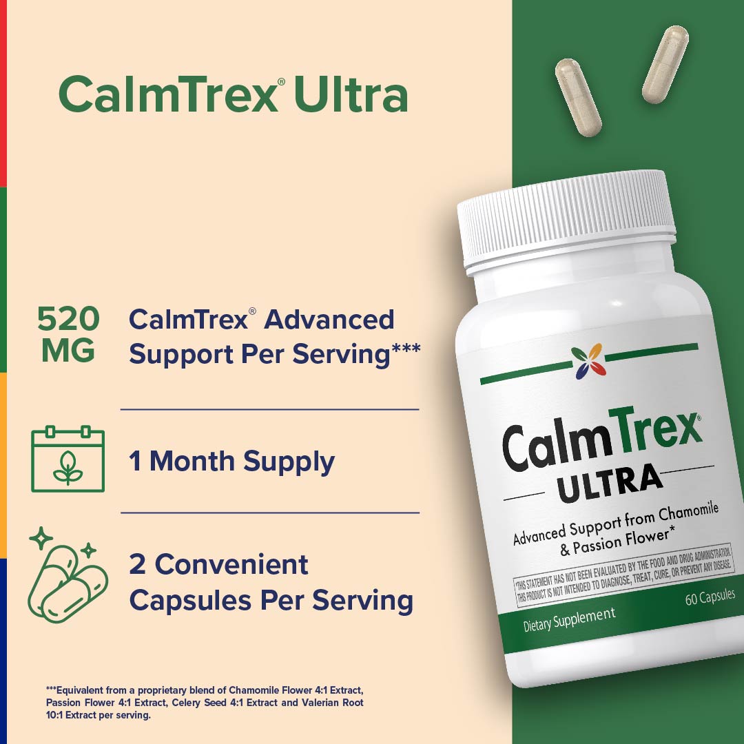 CalmTrex® ULTRA Supporto per lo Stress, 60 Capsule Vegetali