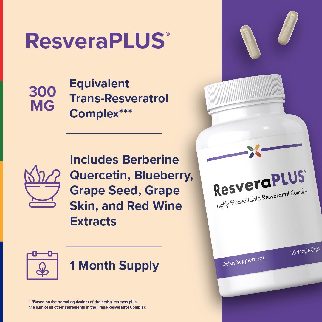 ResveraPLUS® con Extracto de Arándano, 30 Cápsulas Vegetales