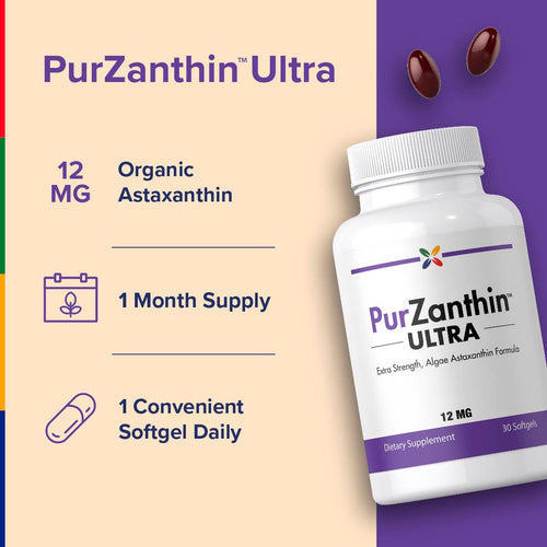 View 4 PurZanthin™ ULTRA Astaxantina 12 MG, 30 Cápsulas Blandas