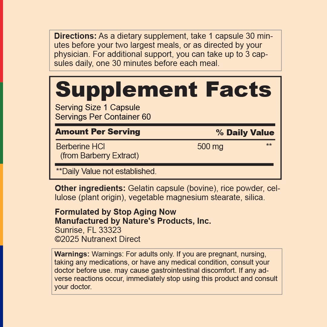 Berberine XTS™ Blutzuckerunterstützung, 60 vegetarische Kapseln