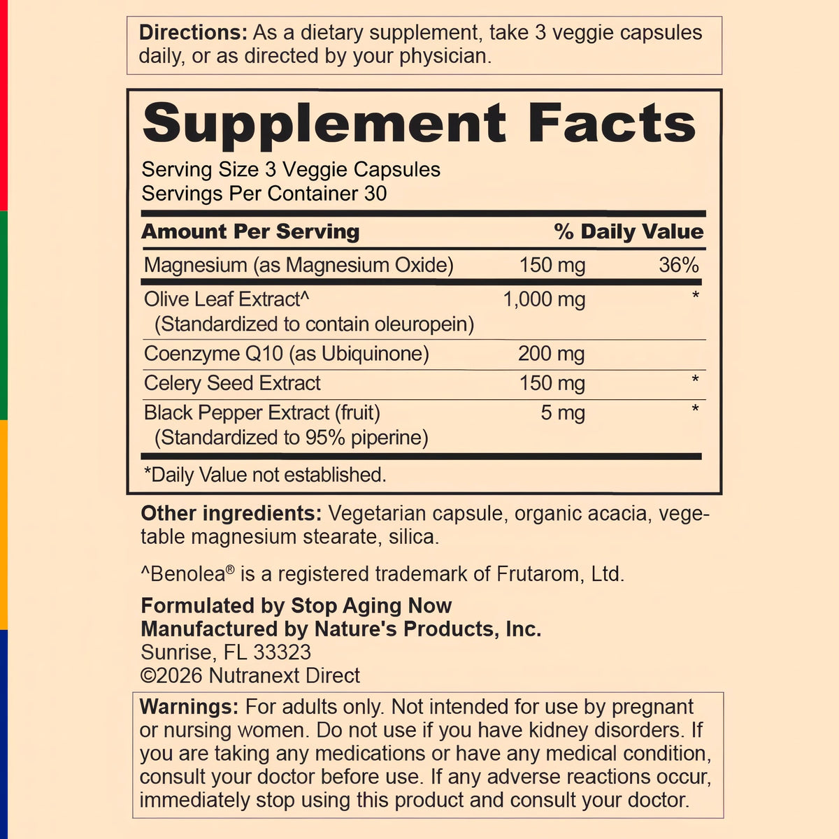 OliPure BP™ ULTRA con CoQ10, 60 Cápsulas Vegetarianas