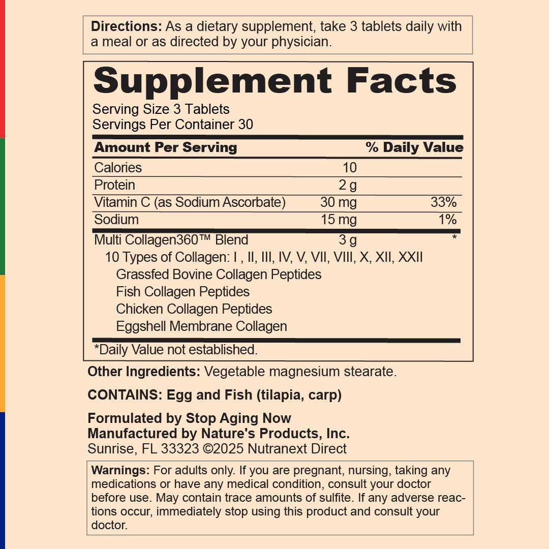 Multi Colágeno360™, 90 Comprimidos