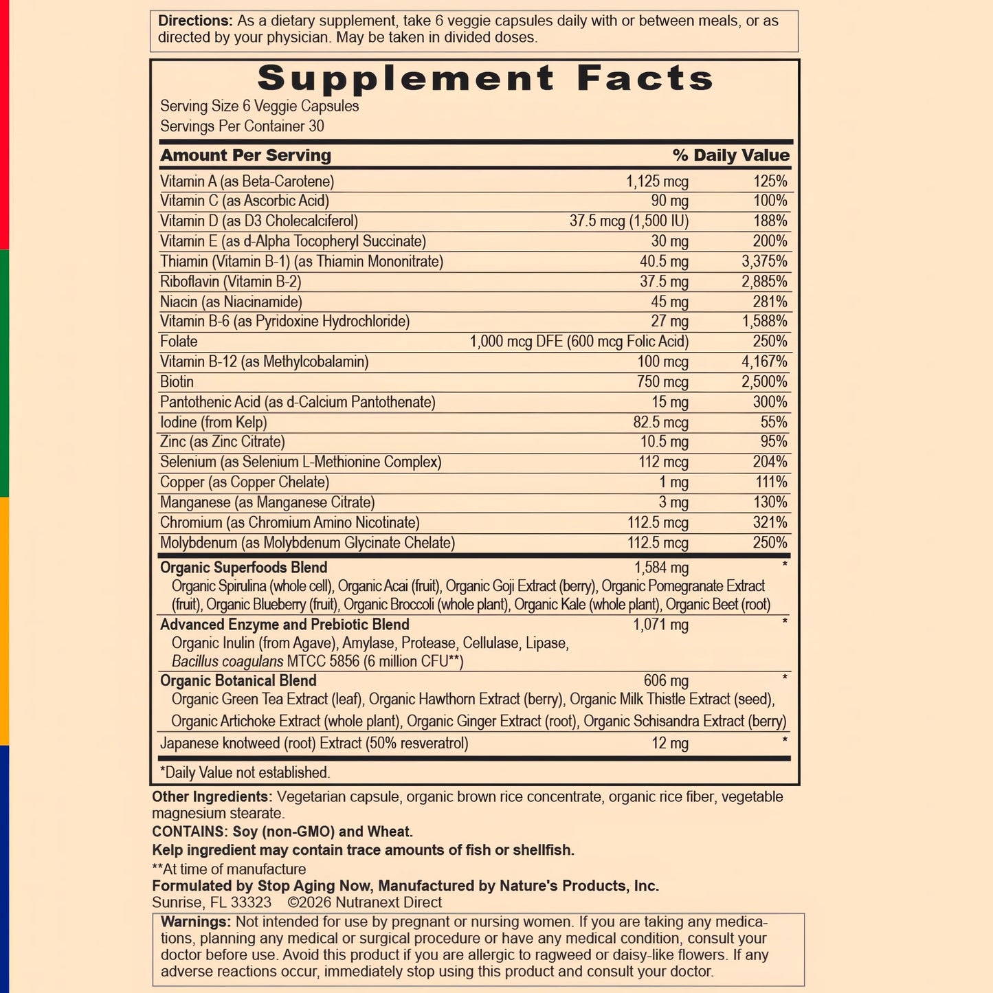 Multi360® Advanced, 180 Vegetarian Capsules
