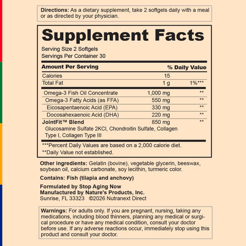 View 3 Supplement facts label for a dietary supplement with detailed nutritional information.