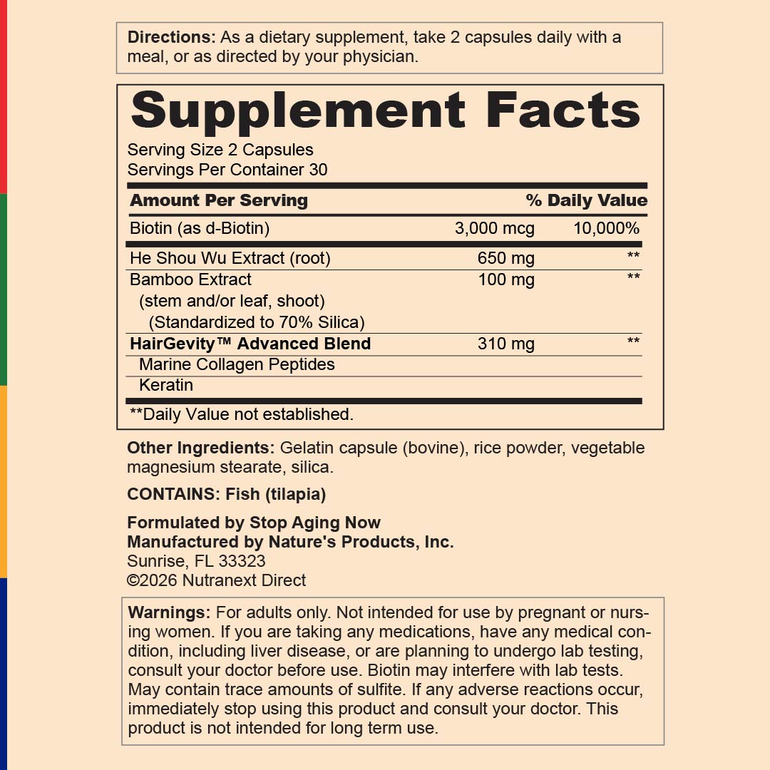 HairGevity™ Formula, 60 Vegetarian Capsules