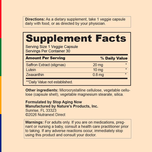 View 2 Saffron MD™ Eye Health Support, 30 Vegetarian Capsules