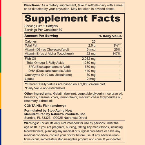 View 2 Omega XTS® Super Pure Fish Oil, 60 Softgels