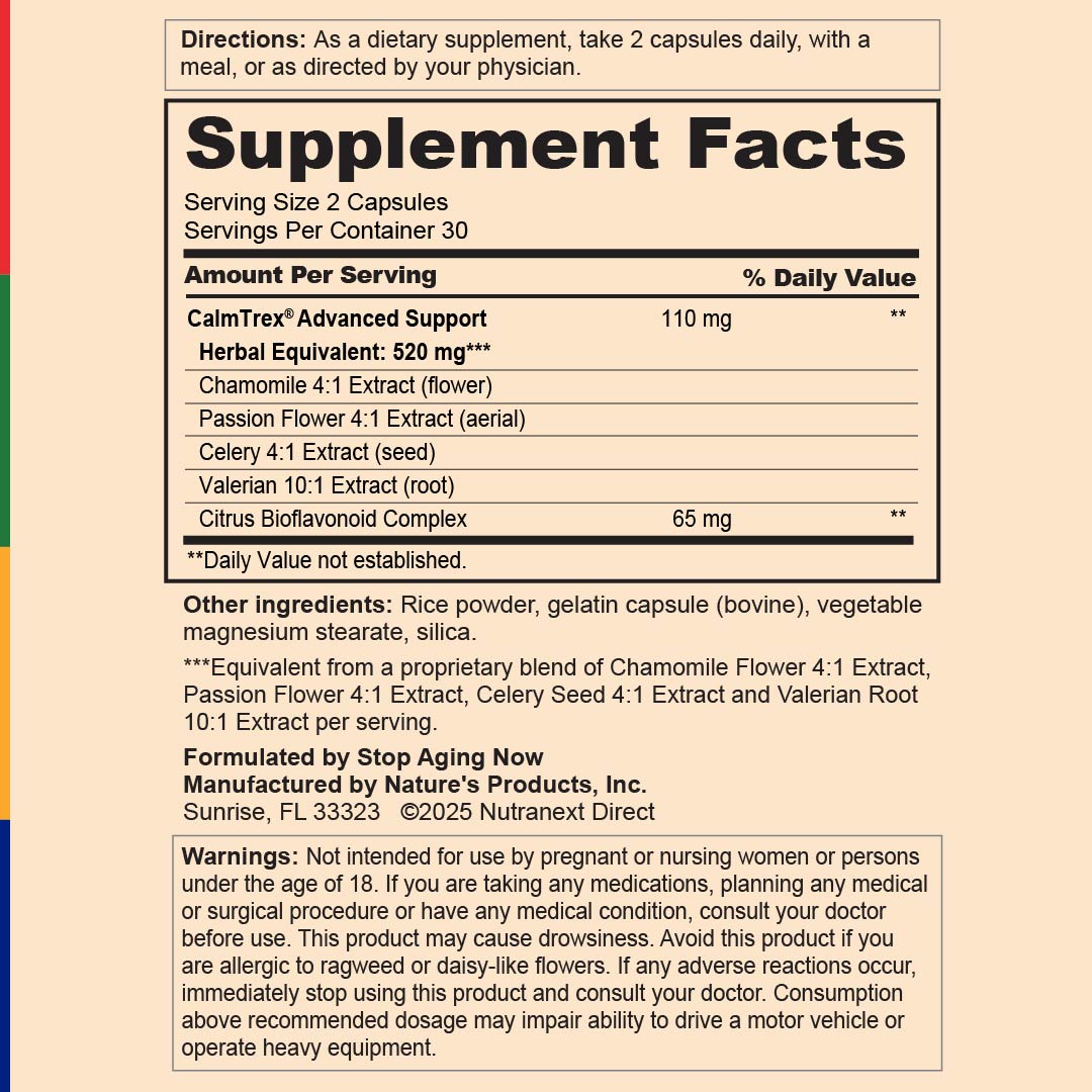 CalmTrex® ULTRA Supporto per lo Stress, 60 Capsule Vegetali