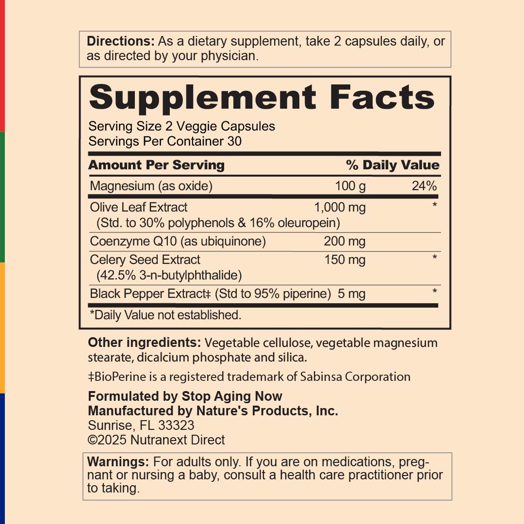 OliPure BP™ ULTRA with CoQ10, 60 Vegetarian Capsules