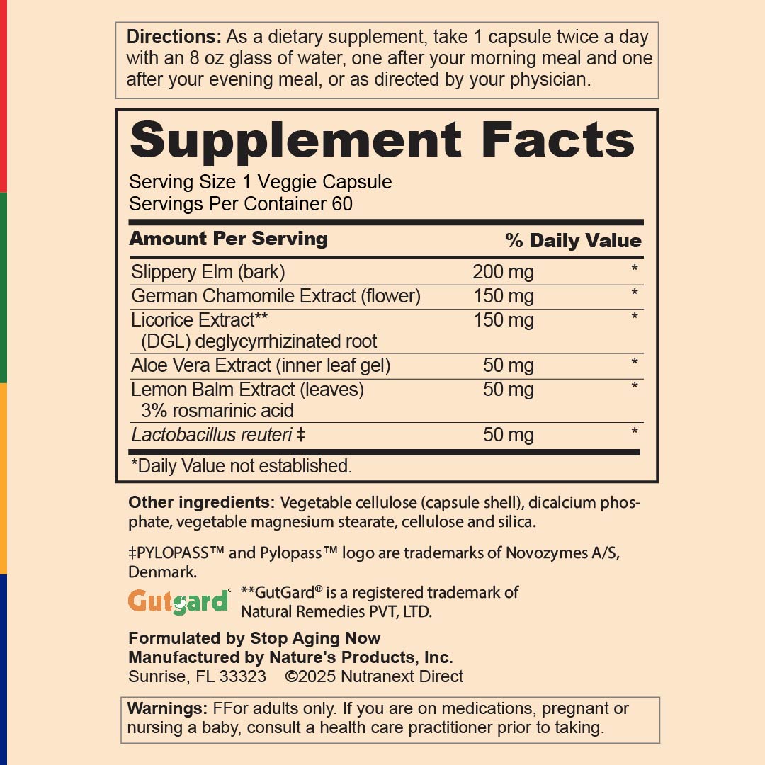 AcidRelief360® ULTRA + Probiotici, 60 Capsule Vegetali