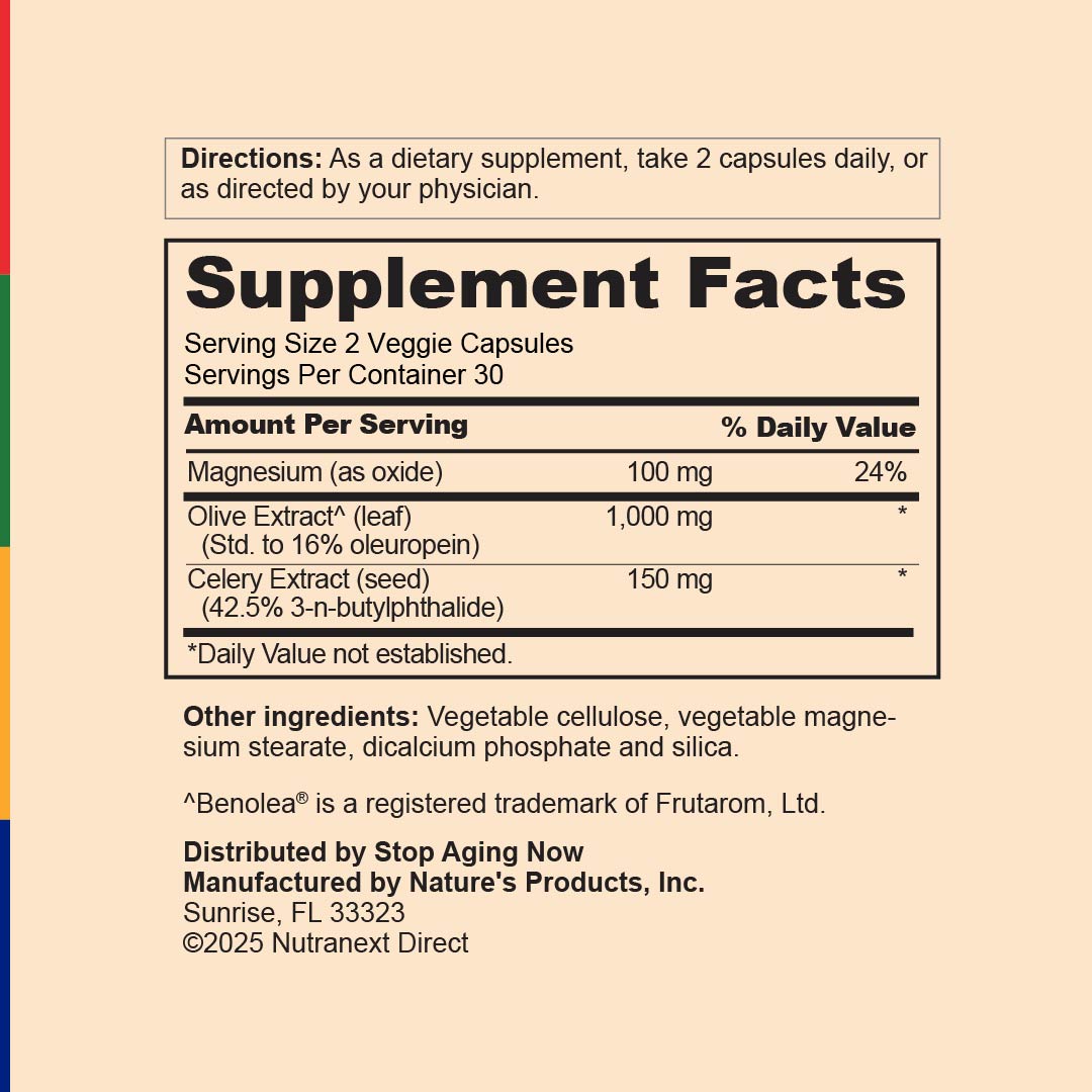OliPure BP™ Blood Pressure Support, 60 Vegetarian Capsules