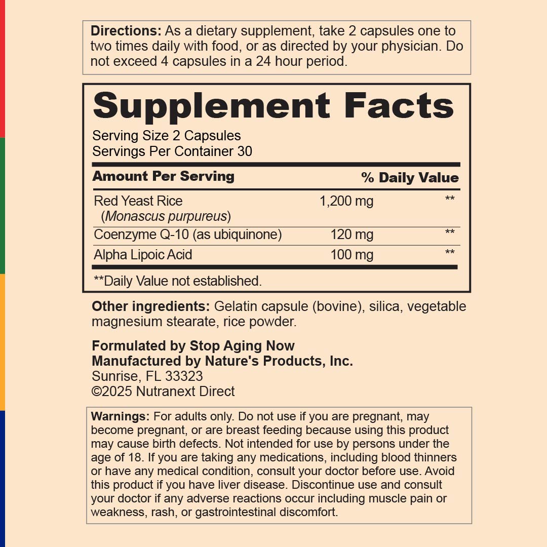 RED-Q10® Organic Red Yeast Rice, 60 Vegetarian Capsules