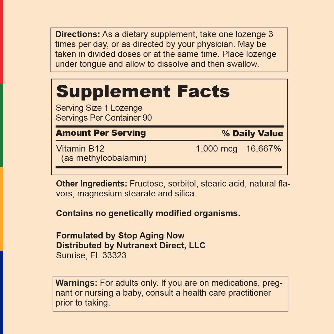 MAX-B12™ 1000 MCG, 90 Lutschtabletten