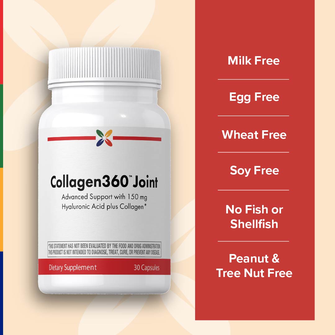 Collagene360™ Articolazioni con UC-II® + Acido Ialuronico, 30 Capsule Vegetali