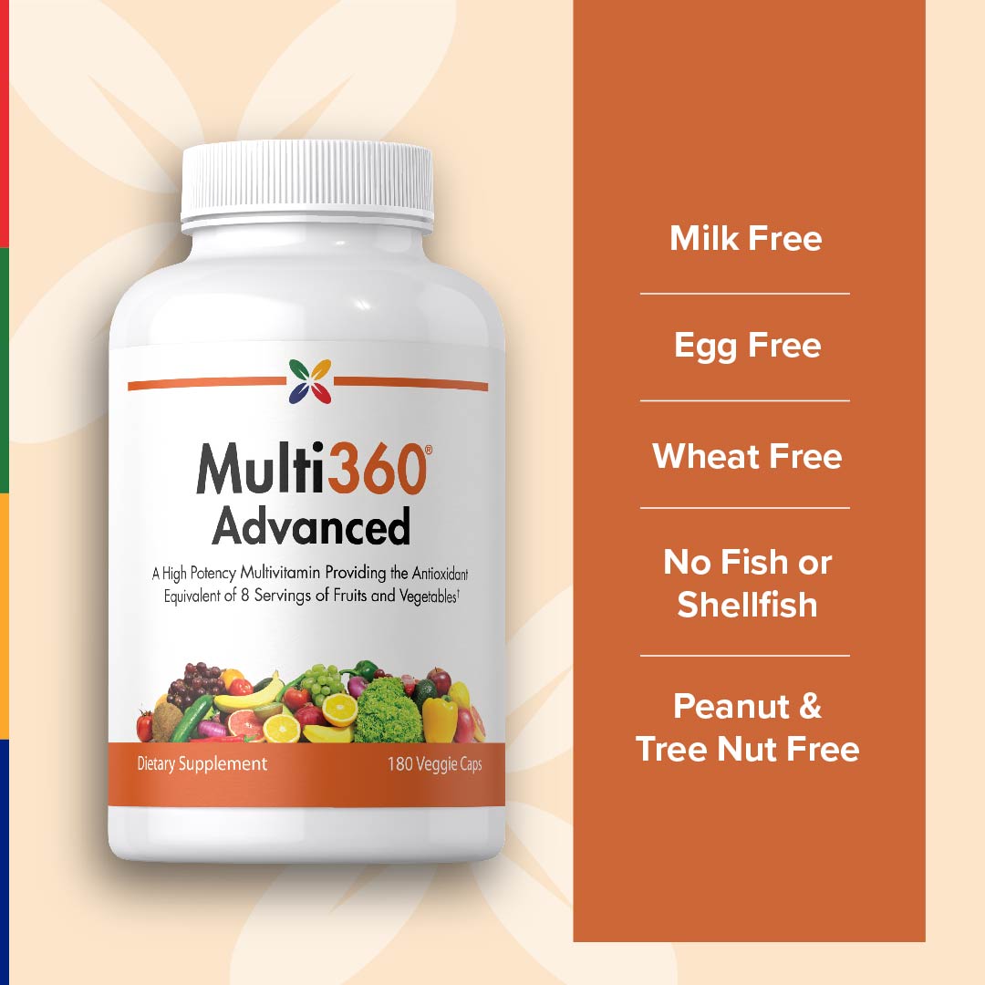 Multi 360 bottle: Free from milk, eggs, wheat, fish, shellfish, peanuts, and tree nuts, ensuring allergen safety.