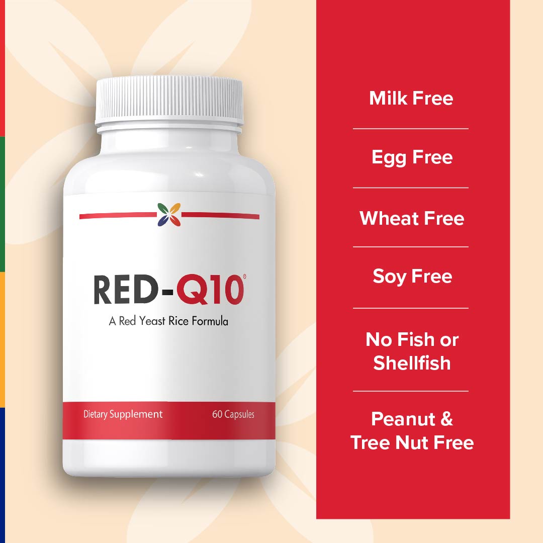 RED-Q10® Arroz Vermelho Orgânico, 60 Cápsulas Vegetarianas