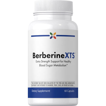Berberine XTS Extra Strength, 60 capsules for supporting healthy blood sugar metabolism effectively.