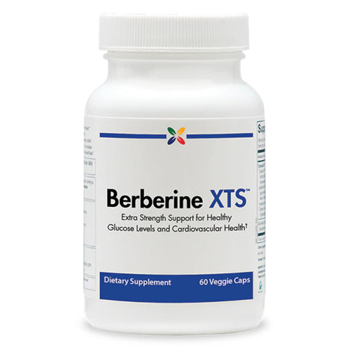 View 1 Berberine XTS Extra Strength Support for Healthy Glucose Levels and Cardiovascular Health, 60 Veggie Caps Dietary Supplement bottle.