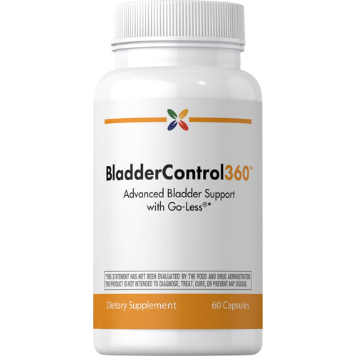 View 1 BladderControl360 dietary supplement bottle on a white background
