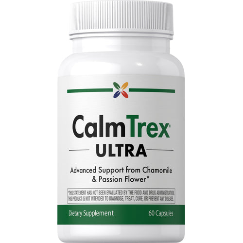 View 1 CalmTrex ULTRA Stress Support supplement, with 60 capsules for stress relief.