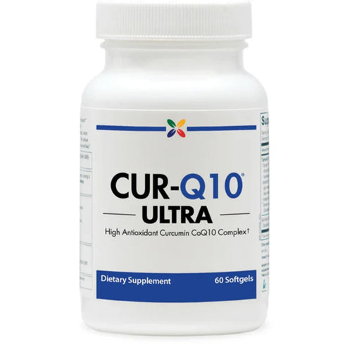 View 1 CUR-Q10 ULTRA High Antioxidant Curcumin CoQ10 Complex Dietary Supplement, 60 Softgels.