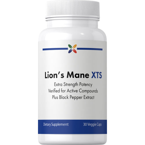 View 1 Lion's Mane XTS, Extra Strength Potency, Verified for Active Compounds, Plus Black Pepper Extract, 30 Veggie Caps Dietary Supplement.
