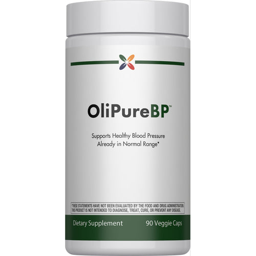 View 1 OliPureBP dietary supplement supports healthy blood pressure already in normal range, 90 veggie capsules.
