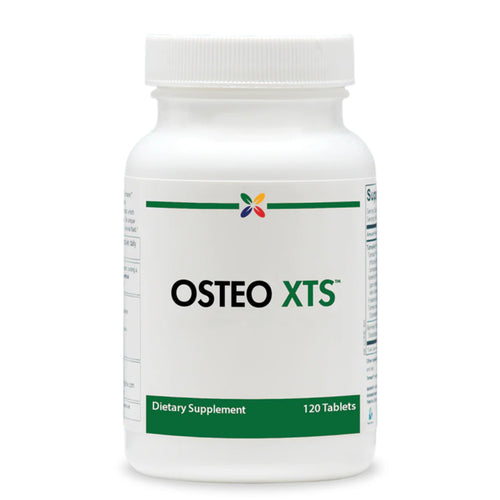 View 1 Osteo XTS Dietary Supplement bottle containing 120 tablets, ideal for supporting bone health and strength.