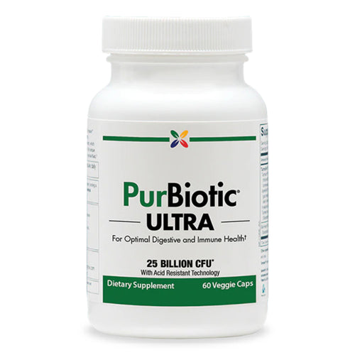 View 1 PurBiotic ULTRA 25 BILLION CFU, 60 Veggie Caps, with Acid Resistant Technology, for optimal digestive and immune health.