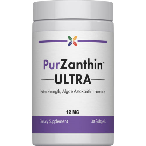 View 1 PurZanthin ULTRA Extra Strength Algae Astaxanthin Formula 12 MG Dietary Supplement with 30 Softgels.
