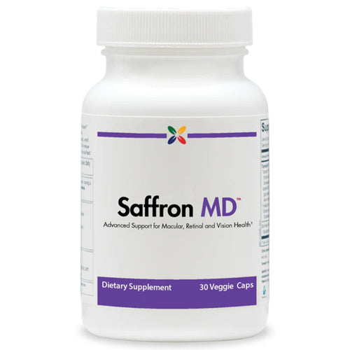 View 1 Saffron MD Advanced Support with 30 veggie caps for macular, retinal, and vision health support.