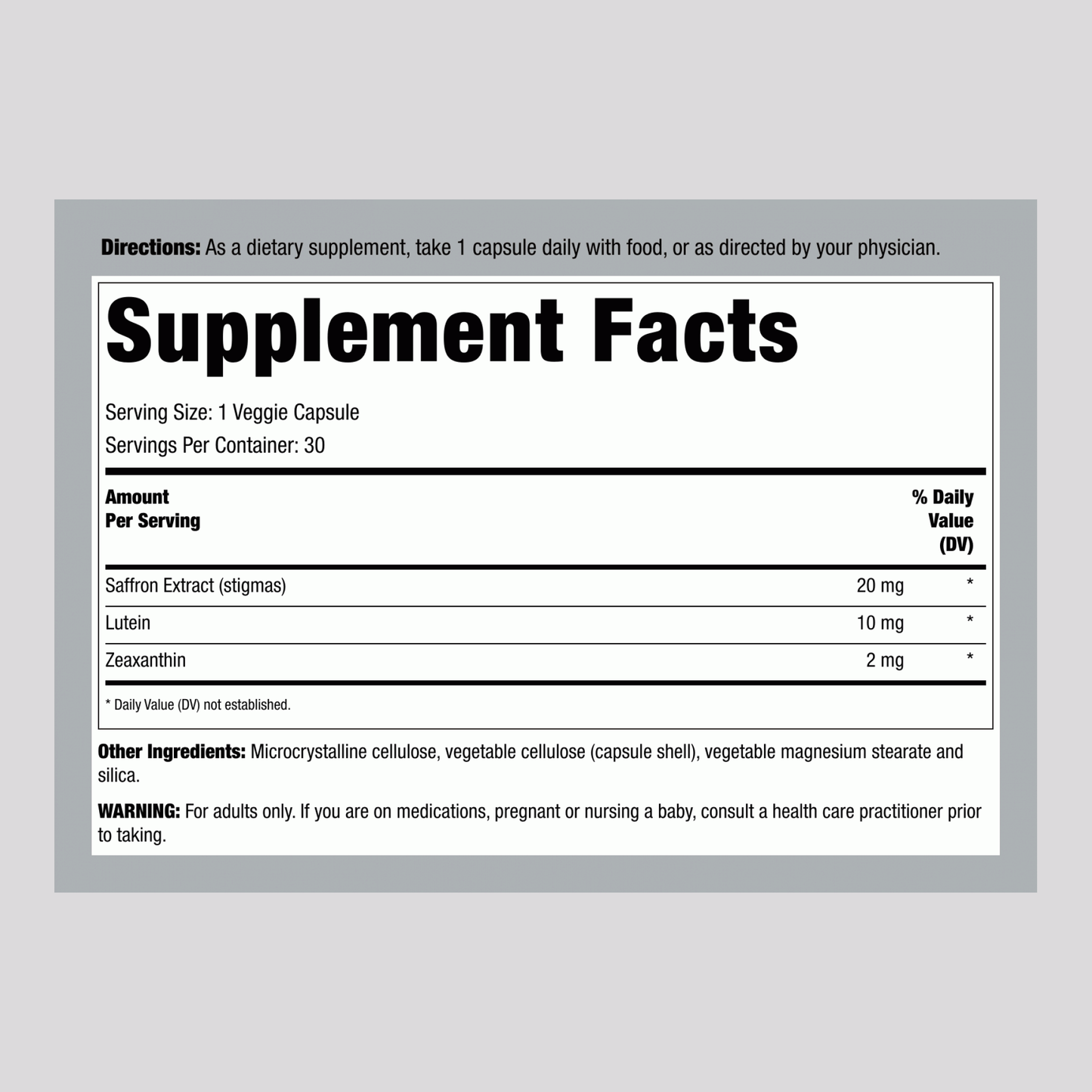 Saffron MD™ Augengesundheitsunterstützung, 30 Vegetarische Kapseln