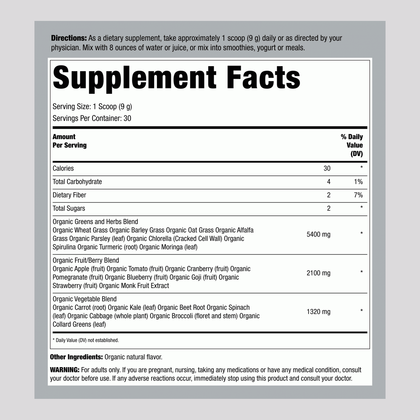 SYNERGY GREENS, 270 grams